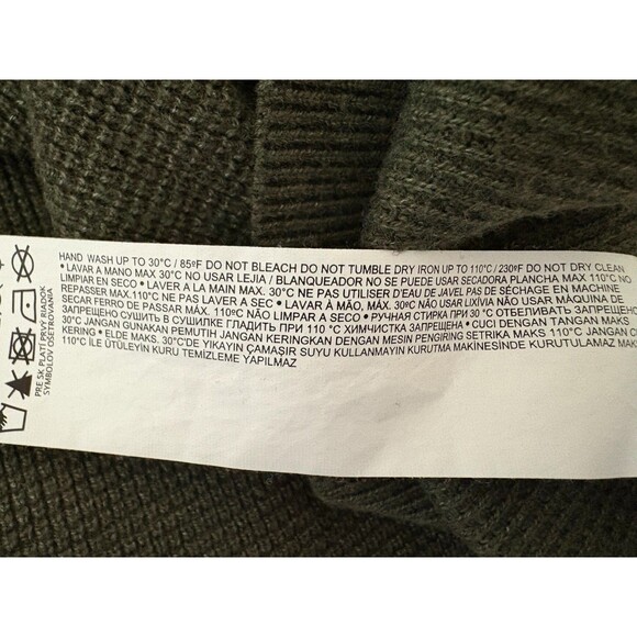 MNG By Mango Thermal 1/4 Zip Long Sleeve Shirt Men's Size Large Green Mock Neck - Picture 5 of 10